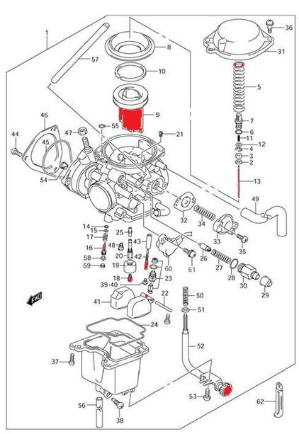 Carburetor Throttle Diaphragm Vacuum Piston Slide for Yamaha Raptor 660 YFM660R 